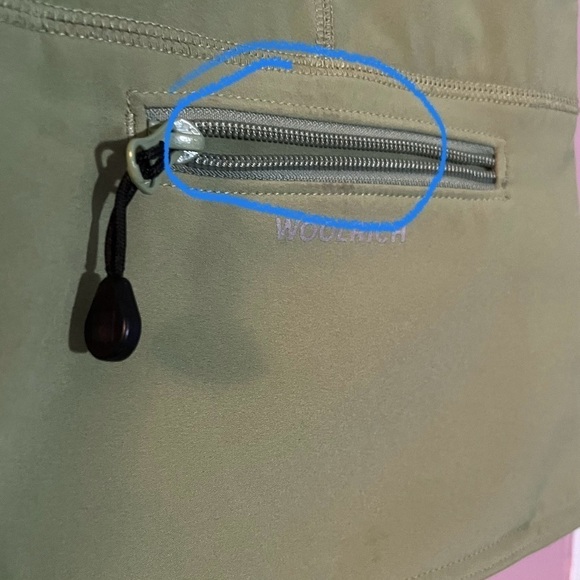 Woolrich women’s vest green zippered jacket base layer Lagen look pockets Large - Picture 5 of 10